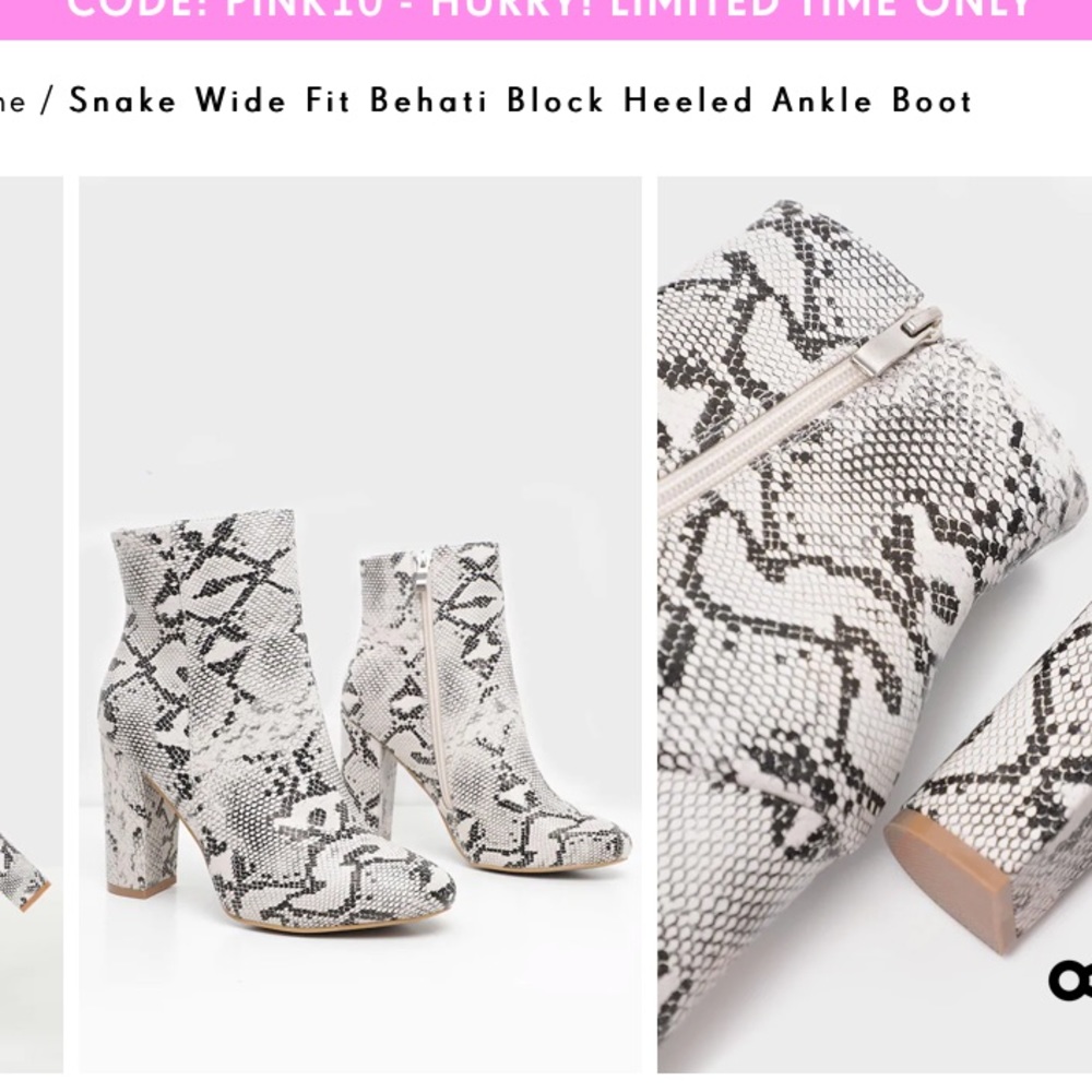 SNAKE ANKLE BOOT #PRETTYLITTLETHING